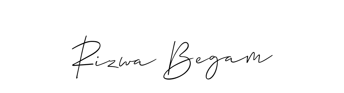 Make a short Rizwa Begam signature style. Manage your documents anywhere anytime using Allison_Script. Create and add eSignatures, submit forms, share and send files easily. Rizwa Begam signature style 2 images and pictures png