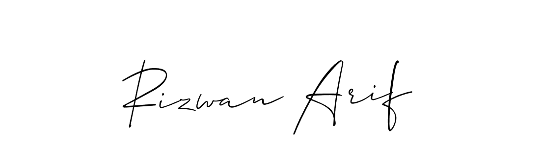 if you are searching for the best signature style for your name Rizwan Arif. so please give up your signature search. here we have designed multiple signature styles  using Allison_Script. Rizwan Arif signature style 2 images and pictures png