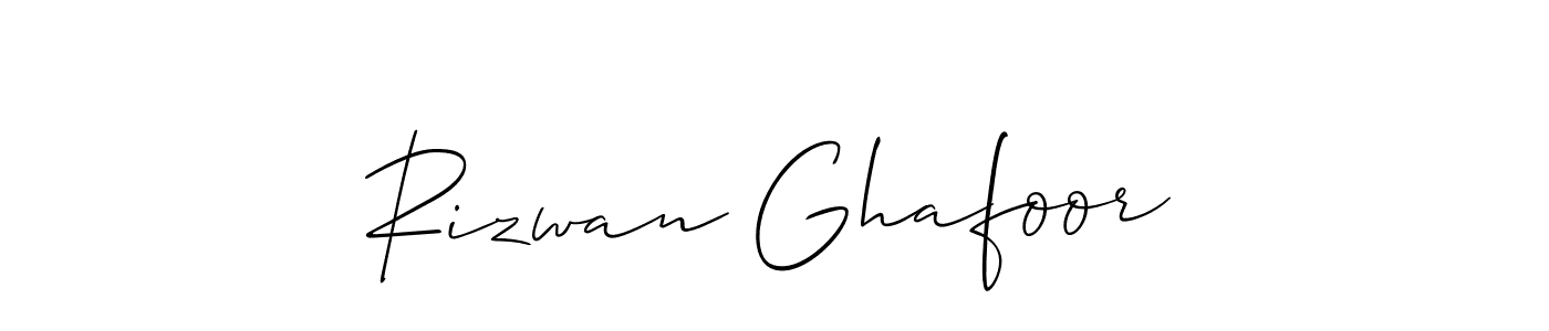 Also You can easily find your signature by using the search form. We will create Rizwan Ghafoor name handwritten signature images for you free of cost using Allison_Script sign style. Rizwan Ghafoor signature style 2 images and pictures png