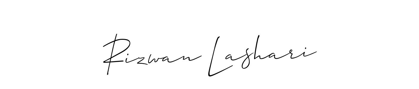 Design your own signature with our free online signature maker. With this signature software, you can create a handwritten (Allison_Script) signature for name Rizwan Lashari. Rizwan Lashari signature style 2 images and pictures png