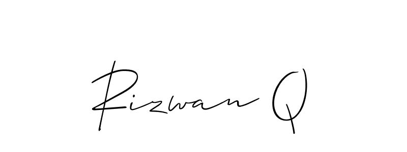 Design your own signature with our free online signature maker. With this signature software, you can create a handwritten (Allison_Script) signature for name Rizwan Q. Rizwan Q signature style 2 images and pictures png