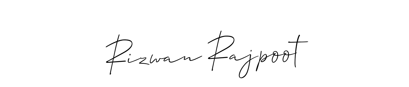 Rizwan Rajpoot stylish signature style. Best Handwritten Sign (Allison_Script) for my name. Handwritten Signature Collection Ideas for my name Rizwan Rajpoot. Rizwan Rajpoot signature style 2 images and pictures png