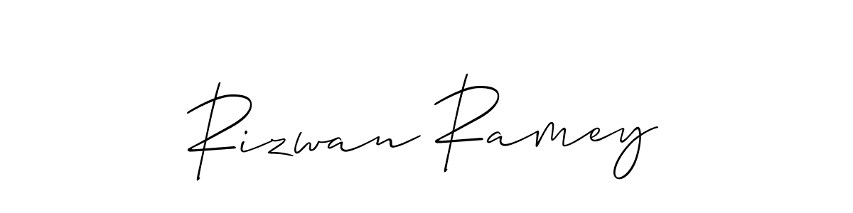 Rizwan Ramey stylish signature style. Best Handwritten Sign (Allison_Script) for my name. Handwritten Signature Collection Ideas for my name Rizwan Ramey. Rizwan Ramey signature style 2 images and pictures png