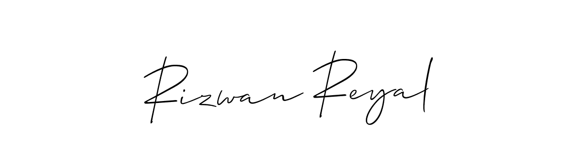 Design your own signature with our free online signature maker. With this signature software, you can create a handwritten (Allison_Script) signature for name Rizwan Reyal. Rizwan Reyal signature style 2 images and pictures png