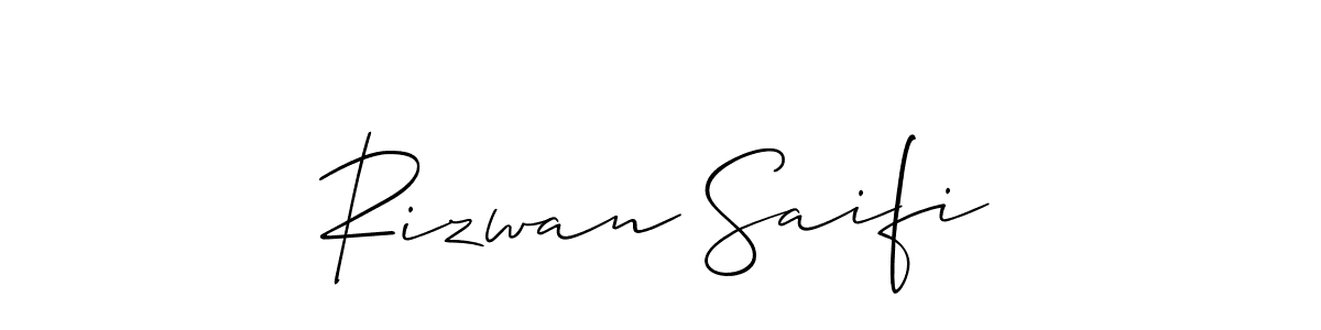 How to Draw Rizwan Saifi signature style? Allison_Script is a latest design signature styles for name Rizwan Saifi. Rizwan Saifi signature style 2 images and pictures png