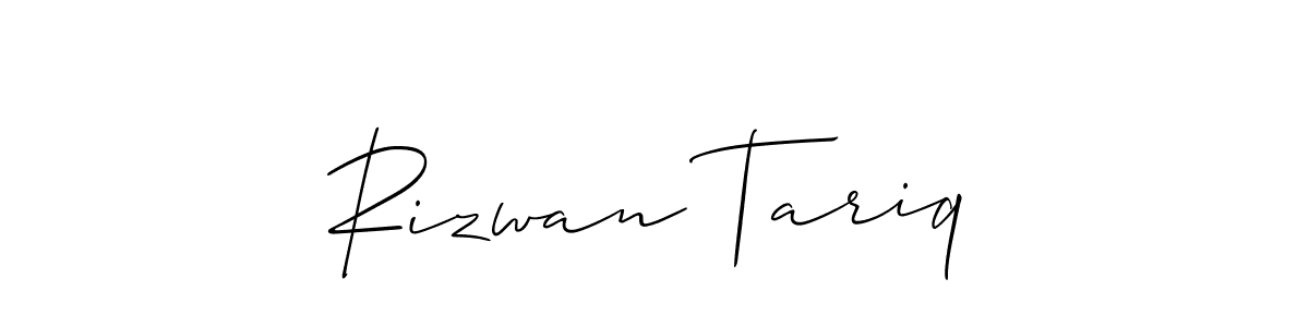 How to make Rizwan Tariq name signature. Use Allison_Script style for creating short signs online. This is the latest handwritten sign. Rizwan Tariq signature style 2 images and pictures png