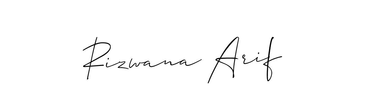 Best and Professional Signature Style for Rizwana Arif. Allison_Script Best Signature Style Collection. Rizwana Arif signature style 2 images and pictures png