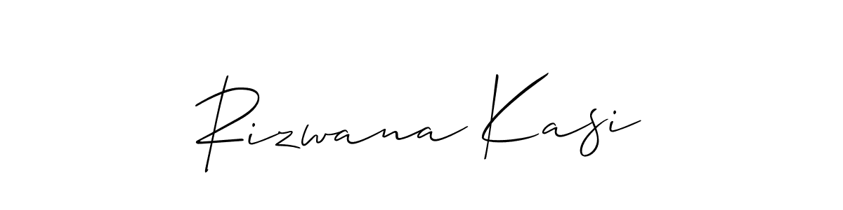 How to make Rizwana Kasi name signature. Use Allison_Script style for creating short signs online. This is the latest handwritten sign. Rizwana Kasi signature style 2 images and pictures png