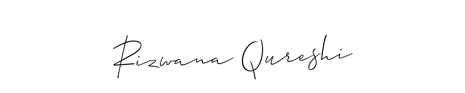 Make a beautiful signature design for name Rizwana Qureshi. With this signature (Allison_Script) style, you can create a handwritten signature for free. Rizwana Qureshi signature style 2 images and pictures png
