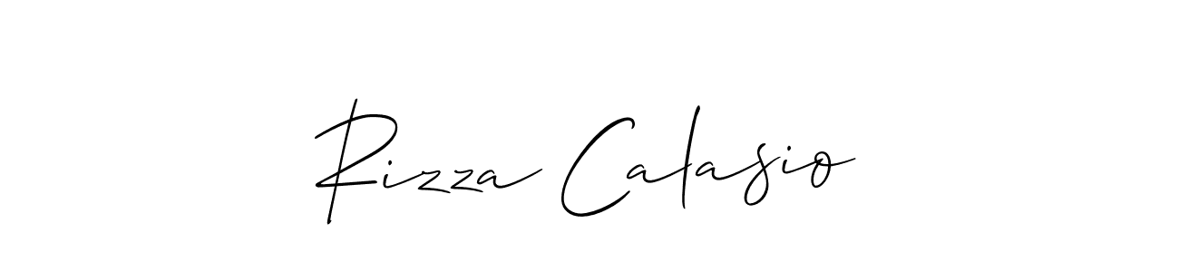 Make a beautiful signature design for name Rizza Calasio. Use this online signature maker to create a handwritten signature for free. Rizza Calasio signature style 2 images and pictures png