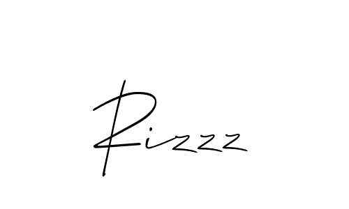 Create a beautiful signature design for name Rizzz. With this signature (Allison_Script) fonts, you can make a handwritten signature for free. Rizzz signature style 2 images and pictures png