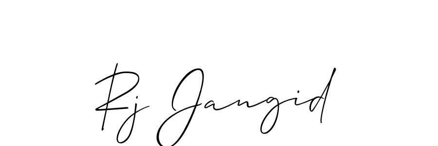 Also we have Rj Jangid name is the best signature style. Create professional handwritten signature collection using Allison_Script autograph style. Rj Jangid signature style 2 images and pictures png