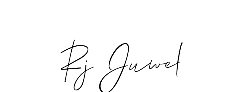 Best and Professional Signature Style for Rj Juwel. Allison_Script Best Signature Style Collection. Rj Juwel signature style 2 images and pictures png
