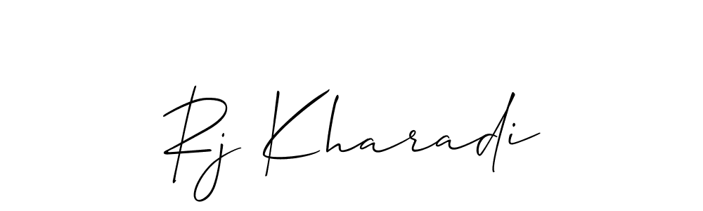 Create a beautiful signature design for name Rj Kharadi. With this signature (Allison_Script) fonts, you can make a handwritten signature for free. Rj Kharadi signature style 2 images and pictures png