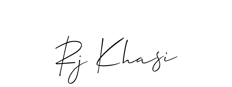 How to make Rj Khasi signature? Allison_Script is a professional autograph style. Create handwritten signature for Rj Khasi name. Rj Khasi signature style 2 images and pictures png