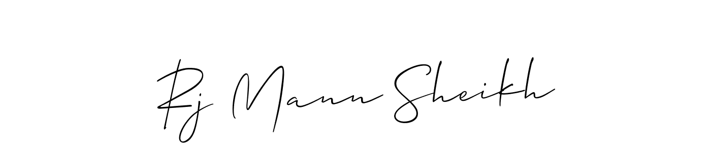 Similarly Allison_Script is the best handwritten signature design. Signature creator online .You can use it as an online autograph creator for name Rj Mann Sheikh. Rj Mann Sheikh signature style 2 images and pictures png