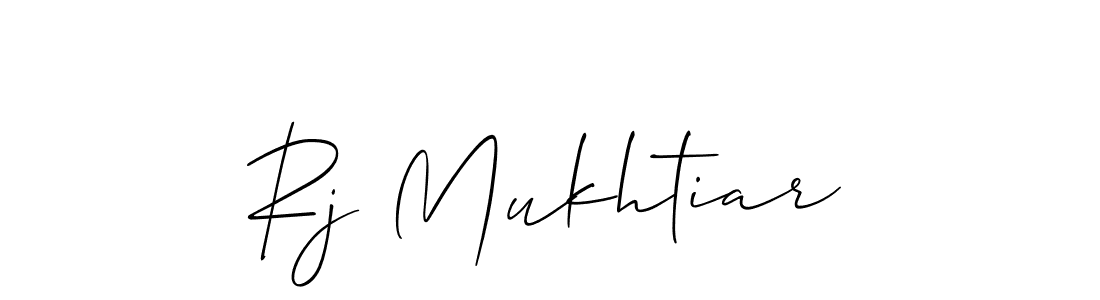 Make a beautiful signature design for name Rj Mukhtiar. With this signature (Allison_Script) style, you can create a handwritten signature for free. Rj Mukhtiar signature style 2 images and pictures png