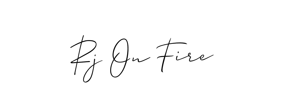 Similarly Allison_Script is the best handwritten signature design. Signature creator online .You can use it as an online autograph creator for name Rj On Fire. Rj On Fire signature style 2 images and pictures png