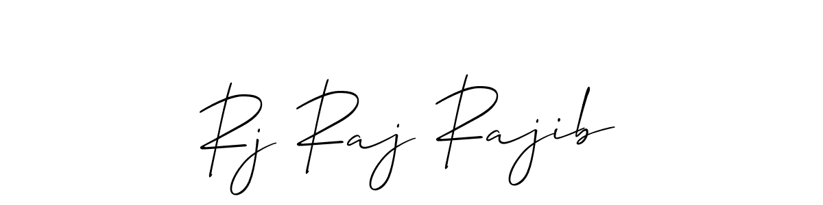 Design your own signature with our free online signature maker. With this signature software, you can create a handwritten (Allison_Script) signature for name Rj Raj Rajib. Rj Raj Rajib signature style 2 images and pictures png