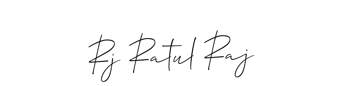 This is the best signature style for the Rj Ratul Raj name. Also you like these signature font (Allison_Script). Mix name signature. Rj Ratul Raj signature style 2 images and pictures png
