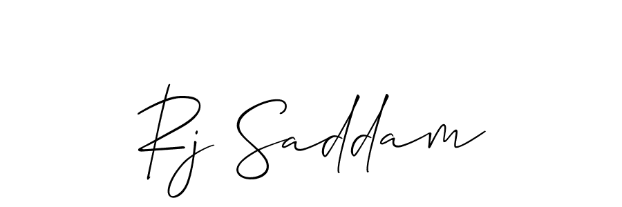 Also You can easily find your signature by using the search form. We will create Rj Saddam name handwritten signature images for you free of cost using Allison_Script sign style. Rj Saddam signature style 2 images and pictures png