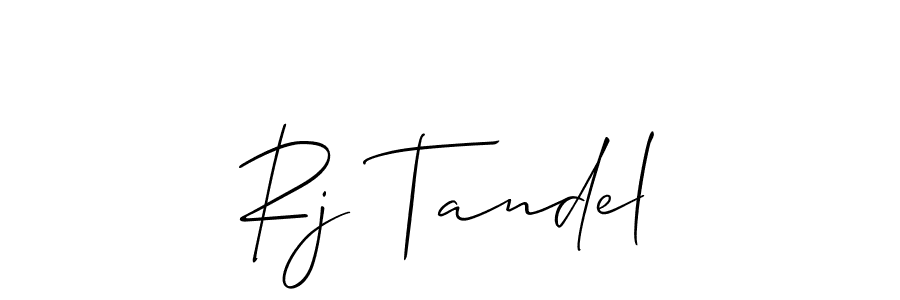if you are searching for the best signature style for your name Rj Tandel. so please give up your signature search. here we have designed multiple signature styles  using Allison_Script. Rj Tandel signature style 2 images and pictures png