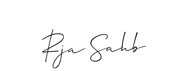 if you are searching for the best signature style for your name Rja Sahb. so please give up your signature search. here we have designed multiple signature styles  using Allison_Script. Rja Sahb signature style 2 images and pictures png