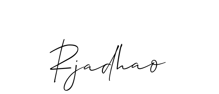 Here are the top 10 professional signature styles for the name Rjadhao. These are the best autograph styles you can use for your name. Rjadhao signature style 2 images and pictures png