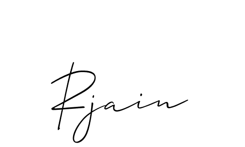 Allison_Script is a professional signature style that is perfect for those who want to add a touch of class to their signature. It is also a great choice for those who want to make their signature more unique. Get Rjain name to fancy signature for free. Rjain signature style 2 images and pictures png