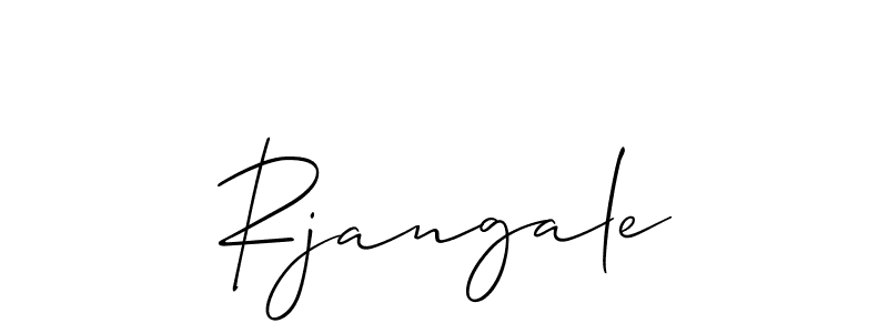 Allison_Script is a professional signature style that is perfect for those who want to add a touch of class to their signature. It is also a great choice for those who want to make their signature more unique. Get Rjangale name to fancy signature for free. Rjangale signature style 2 images and pictures png