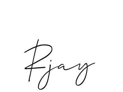 Create a beautiful signature design for name Rjay. With this signature (Allison_Script) fonts, you can make a handwritten signature for free. Rjay signature style 2 images and pictures png