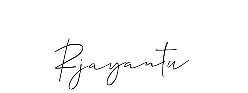 It looks lik you need a new signature style for name Rjayantu. Design unique handwritten (Allison_Script) signature with our free signature maker in just a few clicks. Rjayantu signature style 2 images and pictures png