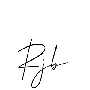 Design your own signature with our free online signature maker. With this signature software, you can create a handwritten (Allison_Script) signature for name Rjb. Rjb signature style 2 images and pictures png