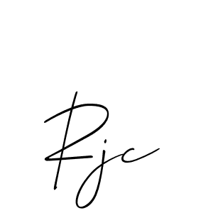 It looks lik you need a new signature style for name Rjc. Design unique handwritten (Allison_Script) signature with our free signature maker in just a few clicks. Rjc signature style 2 images and pictures png