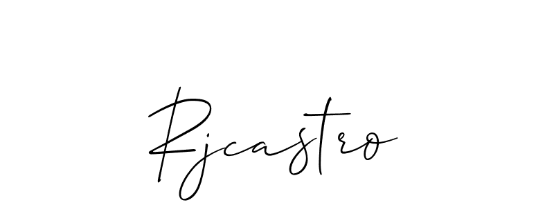 Make a beautiful signature design for name Rjcastro. With this signature (Allison_Script) style, you can create a handwritten signature for free. Rjcastro signature style 2 images and pictures png