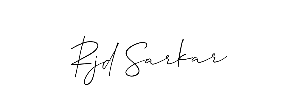 Also we have Rjd Sarkar name is the best signature style. Create professional handwritten signature collection using Allison_Script autograph style. Rjd Sarkar signature style 2 images and pictures png