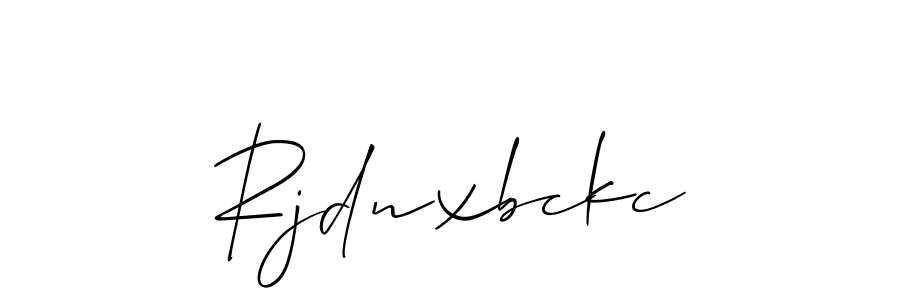 Design your own signature with our free online signature maker. With this signature software, you can create a handwritten (Allison_Script) signature for name Rjdnxbckc. Rjdnxbckc signature style 2 images and pictures png