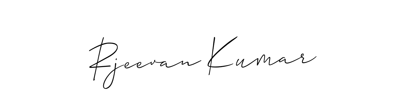 Create a beautiful signature design for name Rjeevan Kumar. With this signature (Allison_Script) fonts, you can make a handwritten signature for free. Rjeevan Kumar signature style 2 images and pictures png