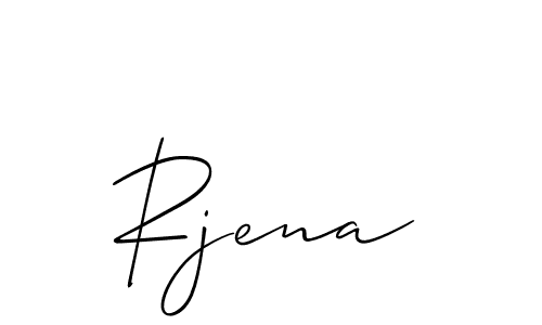 Use a signature maker to create a handwritten signature online. With this signature software, you can design (Allison_Script) your own signature for name Rjena. Rjena signature style 2 images and pictures png