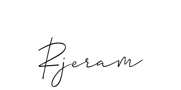 It looks lik you need a new signature style for name Rjeram. Design unique handwritten (Allison_Script) signature with our free signature maker in just a few clicks. Rjeram signature style 2 images and pictures png