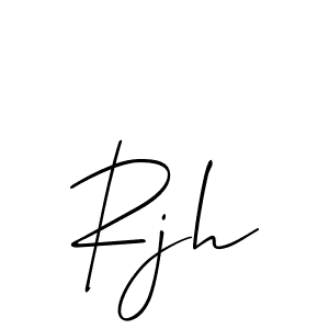 Design your own signature with our free online signature maker. With this signature software, you can create a handwritten (Allison_Script) signature for name Rjh. Rjh signature style 2 images and pictures png