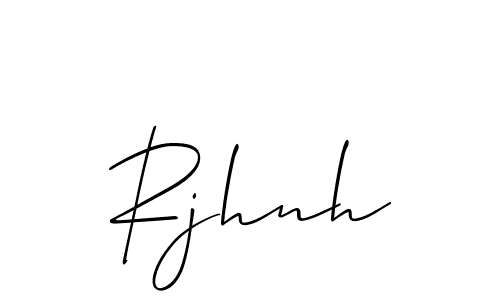 if you are searching for the best signature style for your name Rjhnh. so please give up your signature search. here we have designed multiple signature styles  using Allison_Script. Rjhnh signature style 2 images and pictures png