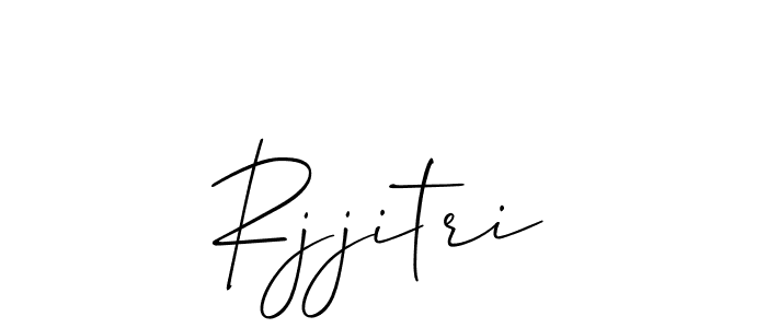 The best way (Allison_Script) to make a short signature is to pick only two or three words in your name. The name Rjjitri include a total of six letters. For converting this name. Rjjitri signature style 2 images and pictures png