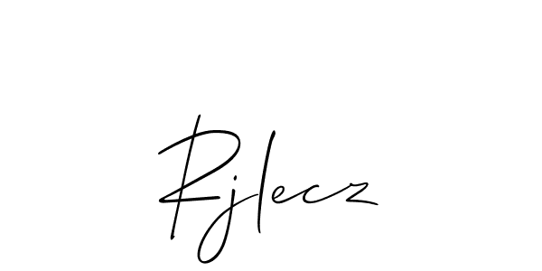 Once you've used our free online signature maker to create your best signature Allison_Script style, it's time to enjoy all of the benefits that Rjlecz name signing documents. Rjlecz signature style 2 images and pictures png