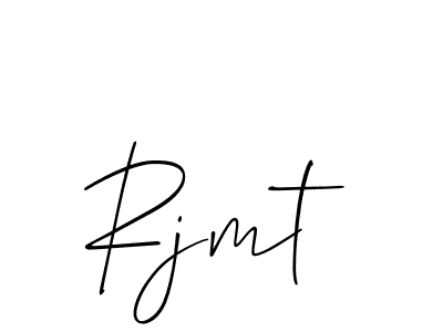 How to make Rjmt name signature. Use Allison_Script style for creating short signs online. This is the latest handwritten sign. Rjmt signature style 2 images and pictures png