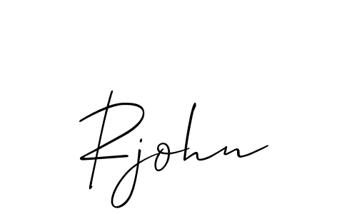 Make a beautiful signature design for name Rjohn. With this signature (Allison_Script) style, you can create a handwritten signature for free. Rjohn signature style 2 images and pictures png