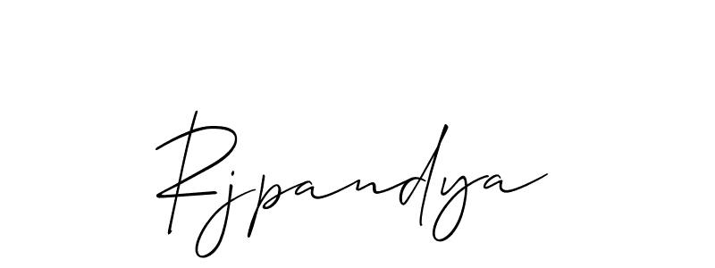 Make a beautiful signature design for name Rjpandya. With this signature (Allison_Script) style, you can create a handwritten signature for free. Rjpandya signature style 2 images and pictures png