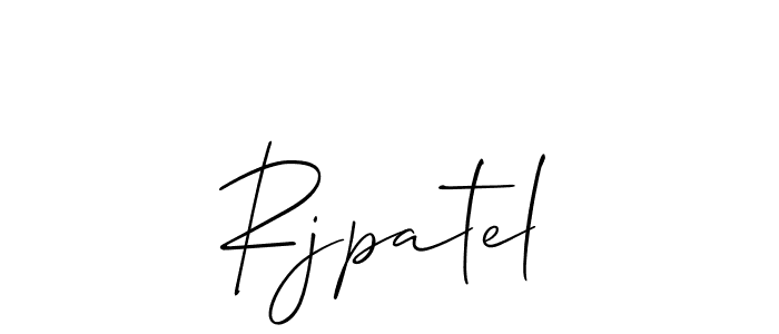 Use a signature maker to create a handwritten signature online. With this signature software, you can design (Allison_Script) your own signature for name Rjpatel. Rjpatel signature style 2 images and pictures png