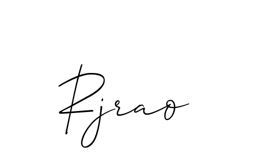 How to make Rjrao name signature. Use Allison_Script style for creating short signs online. This is the latest handwritten sign. Rjrao signature style 2 images and pictures png