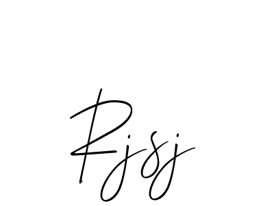 Use a signature maker to create a handwritten signature online. With this signature software, you can design (Allison_Script) your own signature for name Rjsj. Rjsj signature style 2 images and pictures png